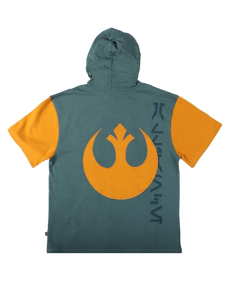 Heroes & Villains Men's and Women's Green Star Wars Rebel Alliance Short Sleeve Pullover Hoodie