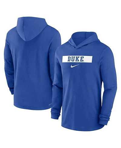 Nike Men's Duke Devils Sideline Hoodie Performance Long Sleeve T-Shirt