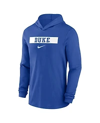Nike Men's Duke Devils Sideline Hoodie Performance Long Sleeve T-Shirt