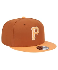 New Era Men's Brown Pittsburgh Pirates Spring Color Two-Tone 9FIFTY Snapback Hat