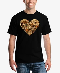 La Pop Art Men's Thanksgiving Heart Word T-Shirt
