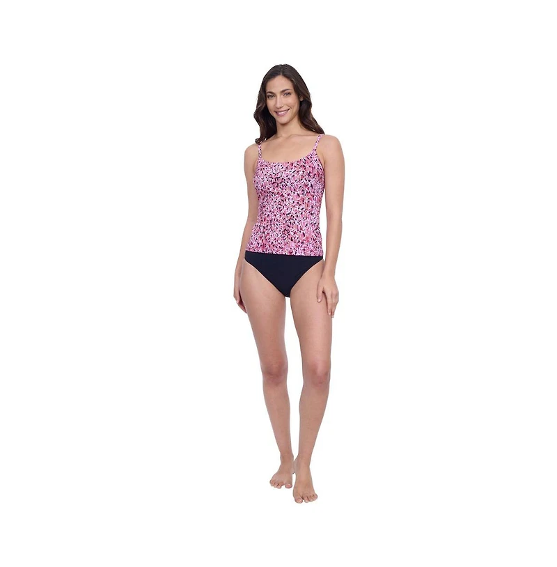 Profile by Gottex Women's Pretty Wild Round Neck Tankini Swim Top