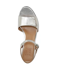 Naturalizer Bristol-Ornament Ankle Strap Block Heel Sandals