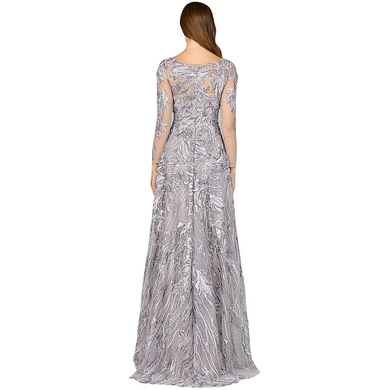 Lara Women's Long Sleeve Modest A-line Gown