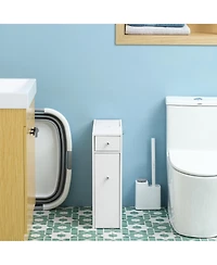 Wooden Narrow Modern Bathroom Furniture Cabinet, White