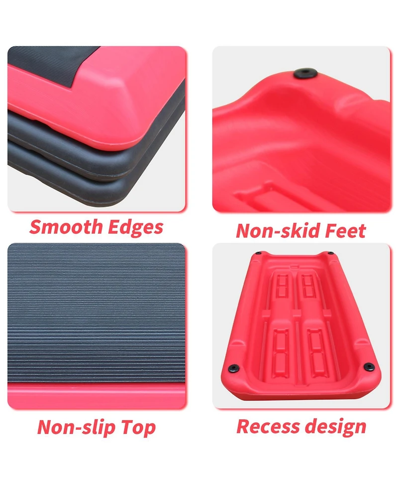 Streamdale Adjustable Workout Stepper with 4 Risers