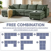 Streamdale Modular Sectional Sofa with Storage and Convertible Sleeper