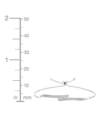 Diamond Curved Bypass Bolo Bracelet (1/6 ct. t.w.) in Sterling Silver