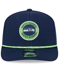 New Era Men's College Navy Seattle Seahawks 2024 Sideline 9SEVENTY Stretch-Snap Hat