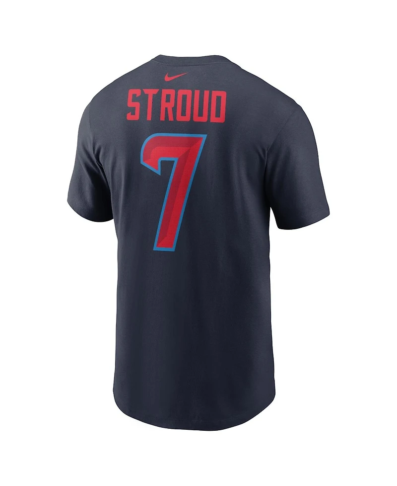 Nike Men's C.j. Stroud Navy Houston Texans Name Number T-Shirt