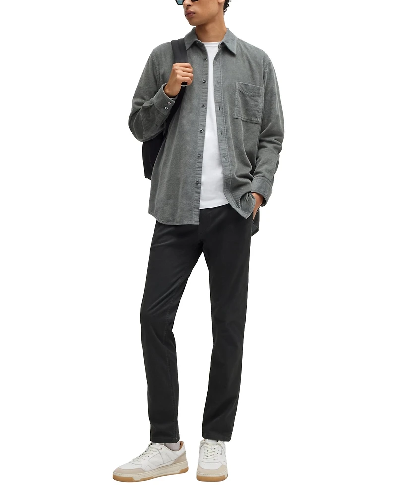 Boss by Hugo Boss Men's Slim-Fit Stretch-Cotton Trousers