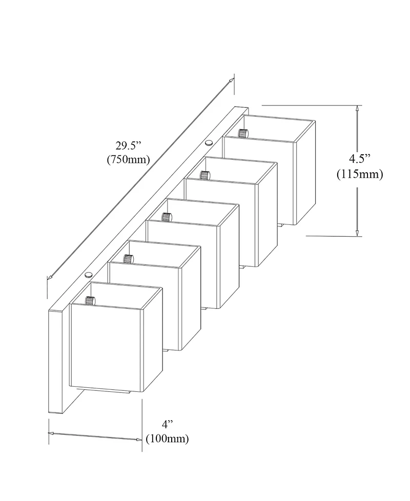 Dainolite 5 Light Vanity Light