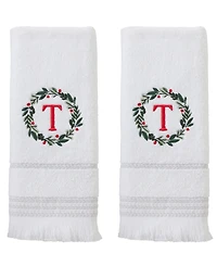 Skl Home Wreath Monogram Cotton Hand Towel, 16" x 26"