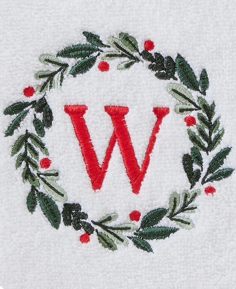 Skl Home Wreath Monogram Cotton Hand Towel, 16" x 26"