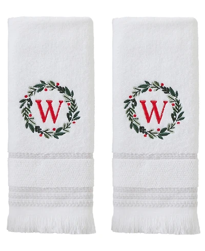 Skl Home Wreath Monogram Cotton Hand Towel, 16" x 26"