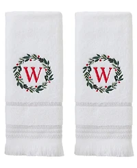 Skl Home Wreath Monogram Cotton Hand Towel, 16" x 26"