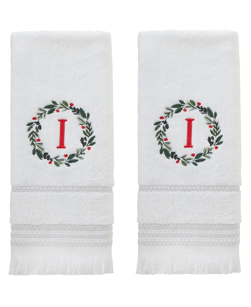 Skl Home Wreath Monogram Cotton Hand Towel, 16" x 26"