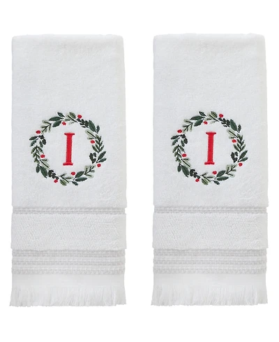 Skl Home Wreath Monogram Cotton Hand Towel, 16" x 26"