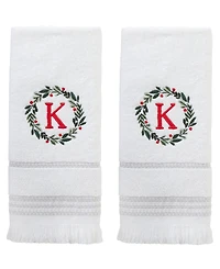 Skl Home Wreath Monogram Cotton Hand Towel, 16" x 26"