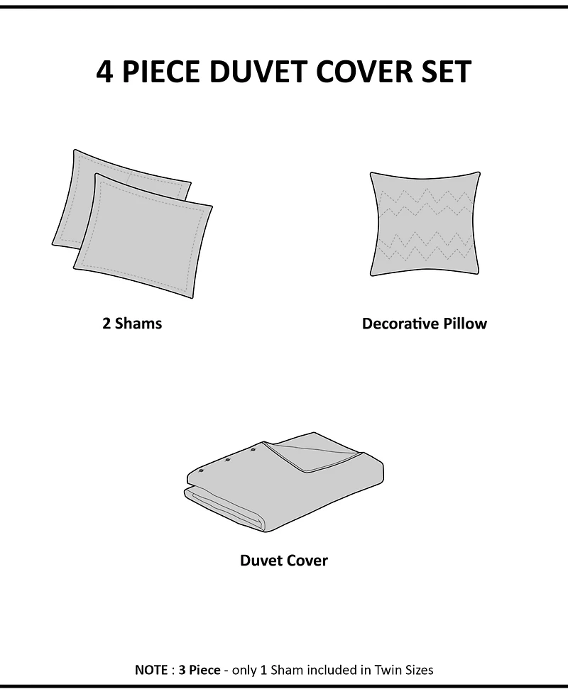 Intelligent Design Cassiopeia Watercolor Tie Dye 4-Pc. Duvet Cover Set, Full/Queen