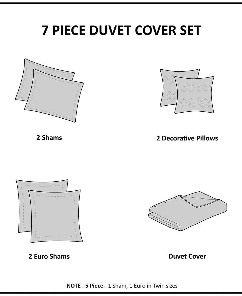 Intelligent Design Brooklyn Jacquard Cotton -Pc. Duvet Cover Set