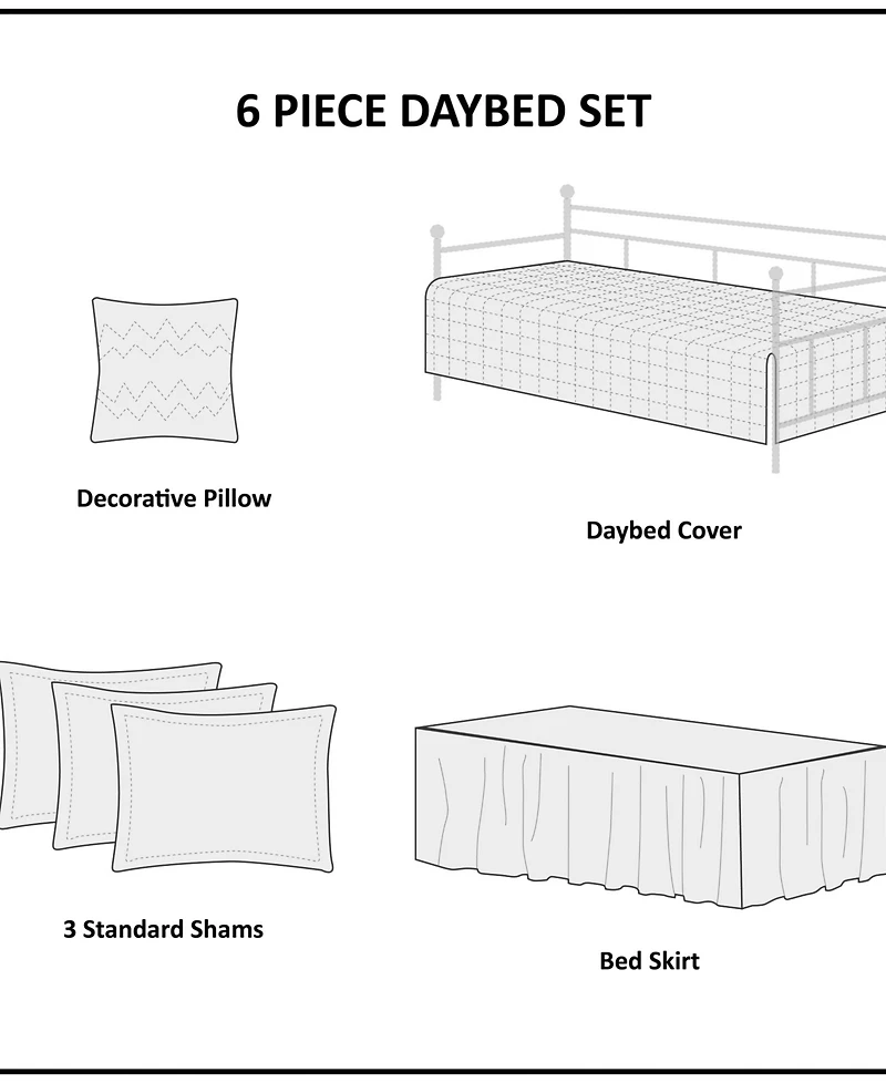 Madison Park Tuscany 6-Pc. Quilt Set, Daybed