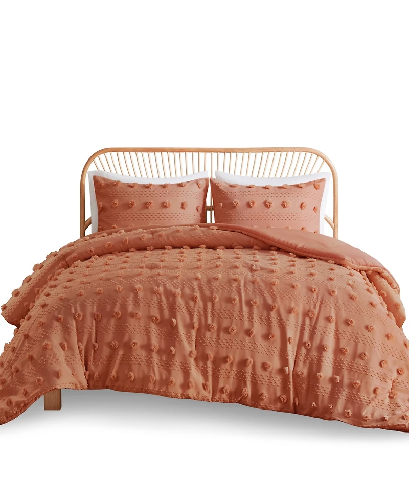 Intelligent Design Lucy Clip Jacquard 3-Piece Comforter Set