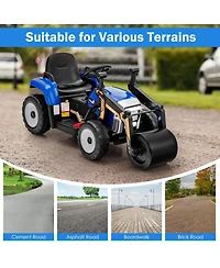 12V Kids Ride on Road Roller with 2.4G Remote Control-Pink