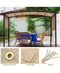 Sugift Outdoor Canopy Shade Cover with Copper Grommets & 4 Straps