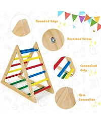 Vebreda Climbing Triangle Ladder with 3 Levels for Kids-Multicolor