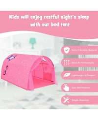 Kids Galaxy Starry Sky Dream Portable Play Tent with Double Net Curtain-Pink