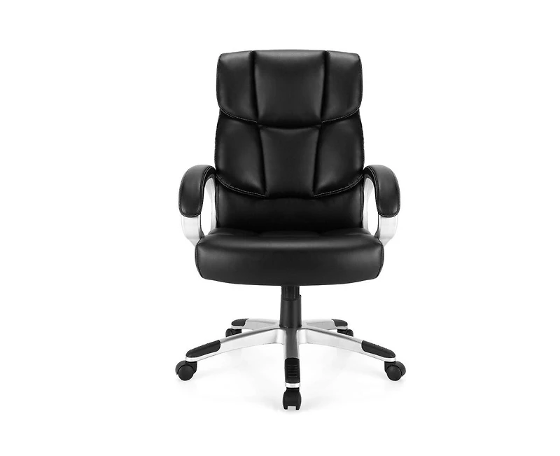 Vebreda Big and Tall Adjustable High Back Leather Executive Computer Desk Chair