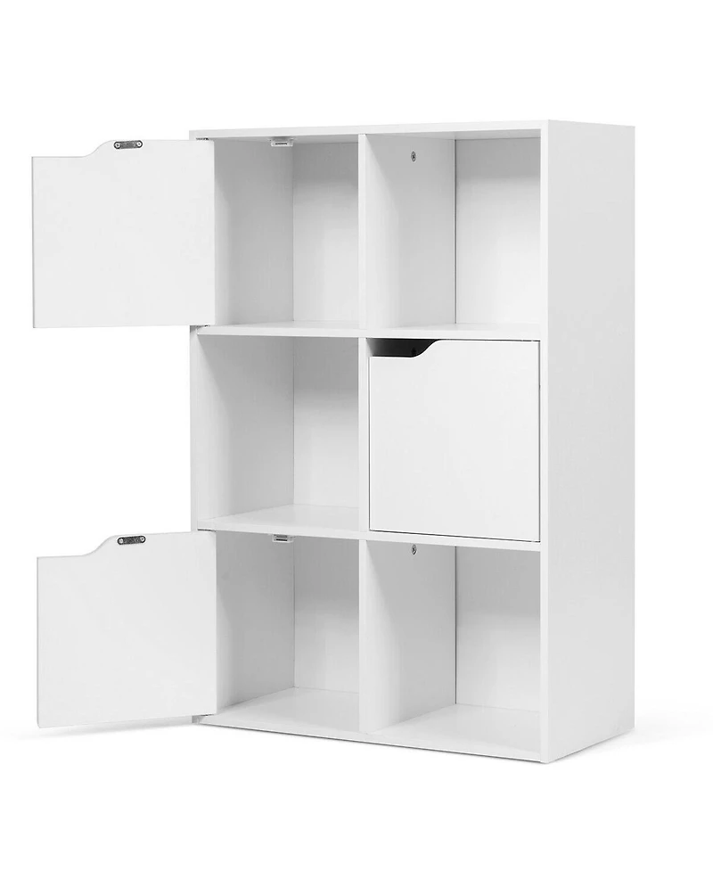 Sugift 6 Cubes Wood Storage Shelves Organization