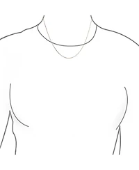 Bling Jewelry Ultra Thin 018 Gauge 0.5MM Thin14K Yellow White Rose Gold Rolo Curb Cable Chain Necklace 16 Inch