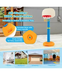 Kids Children Basketball Hoop Stand Adjustable Height Indoor Outdoor Sports Toy