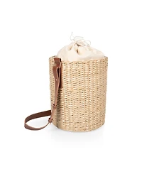 Picnic Time Palermo Rush Insulated Bucket Tote with Leather Straps