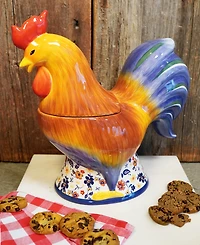 Certified International Morning Rooster 3-d Rooster Cookie Jar
