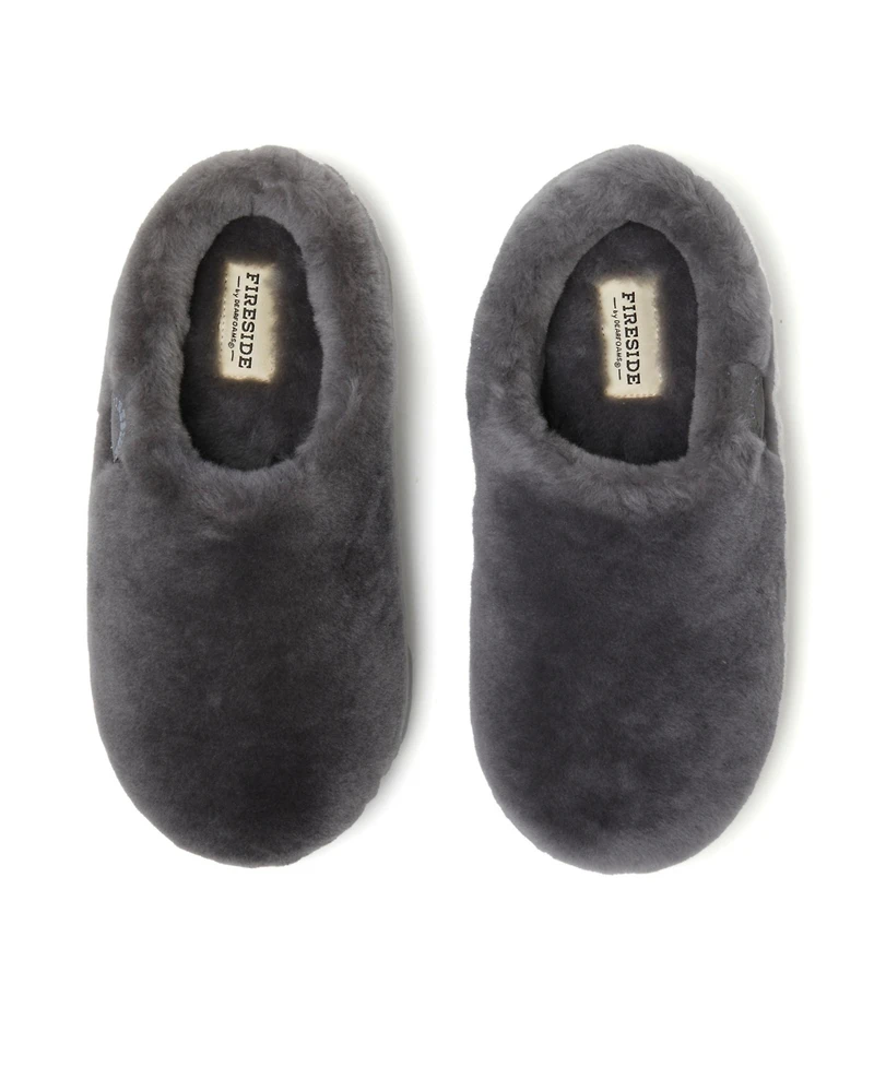 Fireside by Dearfoams Women's Maryboro Genuine Shearling Platform Fuzzy Clog Slipper