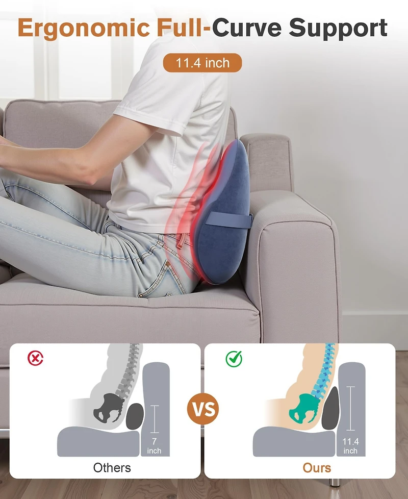 Sugift 3D Shiatsu Massage Cushion Heat Therapy Neck and Shoulder Massager with Memory Foam