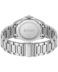 Hugo Boss Men's Strike Quartz Basic Calendar Stainless Steel Watch 41mm