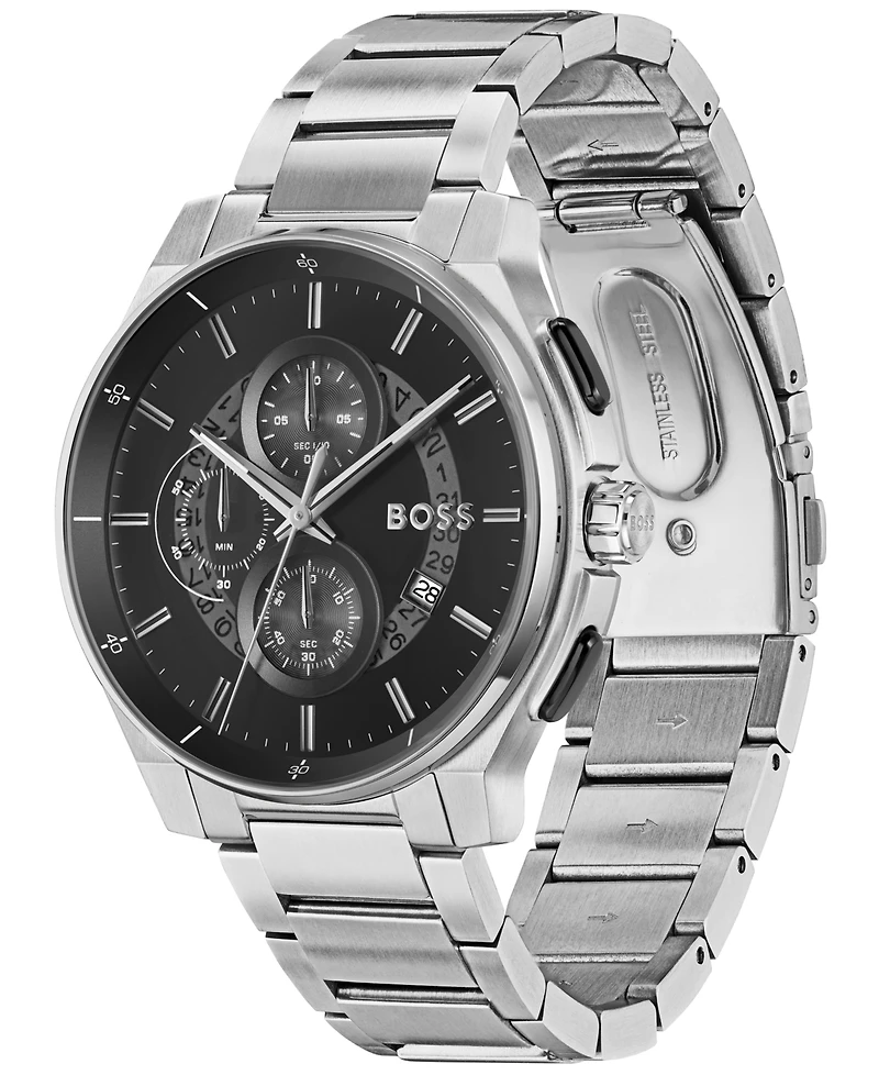 Hugo Boss Men's Peak 2.0 Quartz Chrono Stainless Steel Watch 45mm