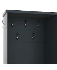 Elegant Hall Tree: Shoe Cabinet, Bench, Coat Rack