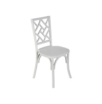 Merrick Lane Mara Solid Wood Dining Chair With Stackable Design, Ornate Seat Back Accenting, And Elegant Finish