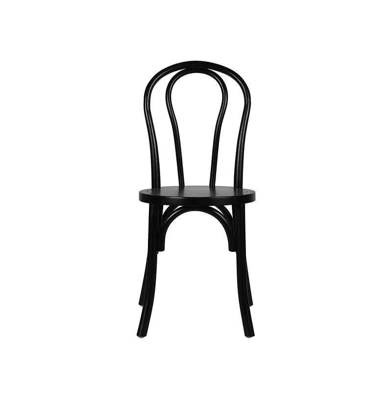 Merrick Lane Lowry Thonet Style Solid Wood Dining Chair With Stackable Design And Elegant Finish