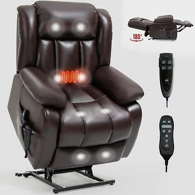 Mondawe Genuine Leather Power Lift Recliner Chair