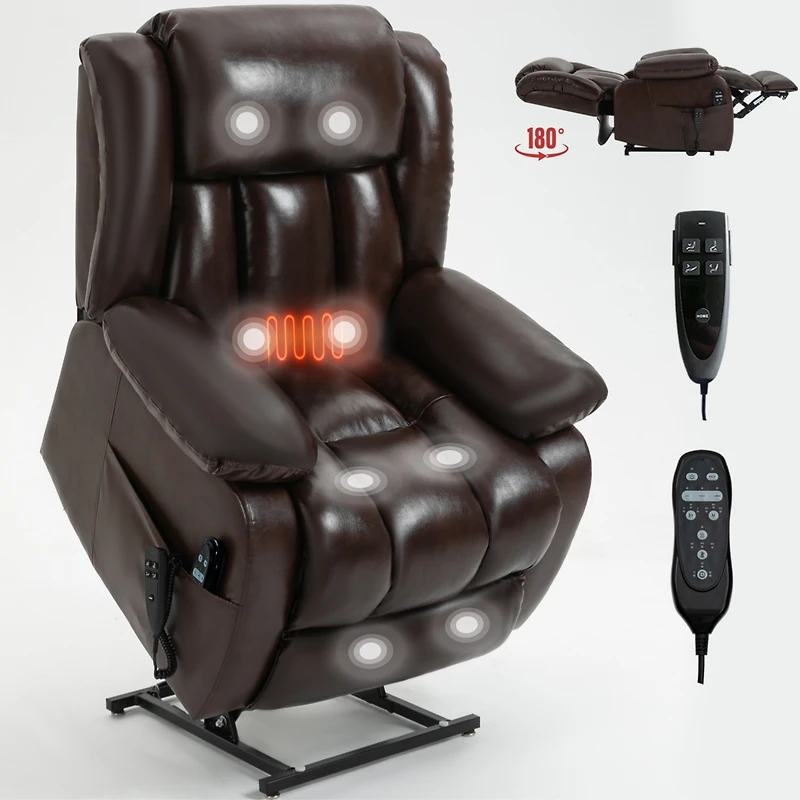 Mondawe Genuine Leather Power Lift Recliner Chair