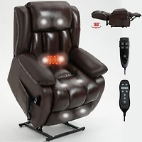 Mondawe Genuine Leather Power Lift Recliner Chair