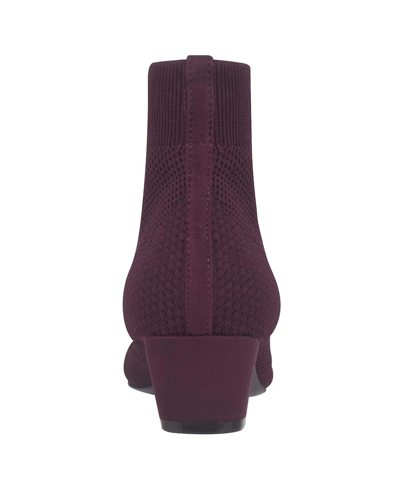 Impo Women's Godina Kitten Heel Stretch Knit Ankle Booties