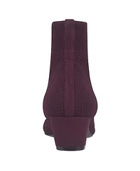 Impo Women's Godina Kitten Heel Stretch Knit Ankle Booties