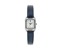 Peugeot Women's 20mm Square Watch with Glossy Leather Strap